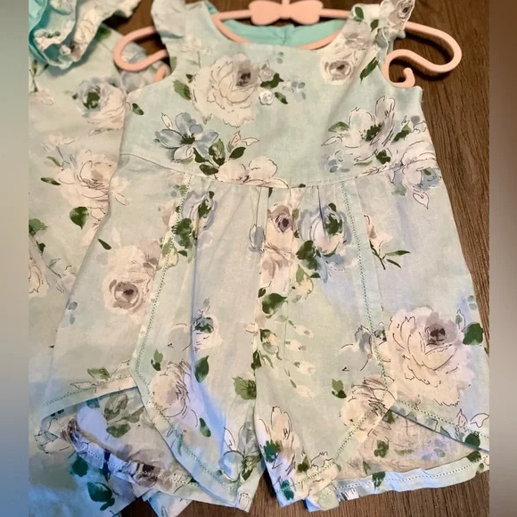 Sister matching set sewn with love,  12 month romper & 3T dress - Picture 8 of 16
